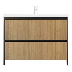 Тумба под раковину напольная Velvex Klaufs 99 см черная/шатане