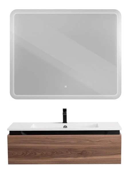 Тумба под раковину подвесная Cezares Slider 100 см орех дымчатый SLIDER-1000-1C-SO-NA-P (детальная фотография), 100 см