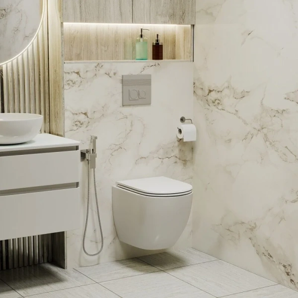 Клавиша смыва Grossman Cosmo хром матовый 800.T1.02.110.110 (детальная фотография), слив эконом-стандарт с двумя клавишами