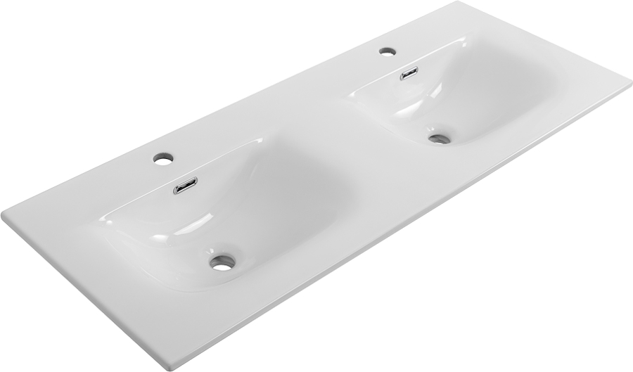 Раковина мебельная BelBagno 121 см с двумя чашами BB-8099-120-2 (детальная фотография)