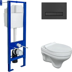 Унитаз с инсталляцией BERGES сидение дюропласт