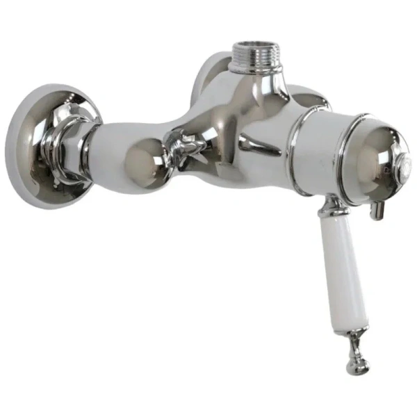 Смеситель для душа Migliore Oxford 19 термостатический, на два отверстия (детальная фотография), классические, ретро, с элементами керамики, декорированные