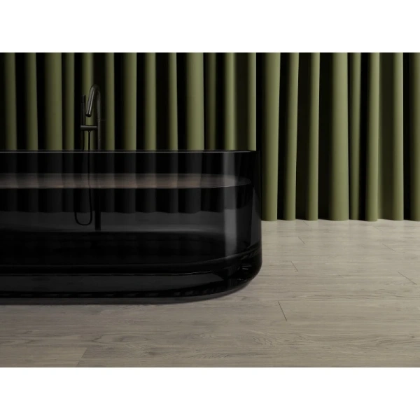 Ванна из полиэфирной смолы Abber Kristall 170x75 см черная AT9708Onyx (детальная фотография), овальные