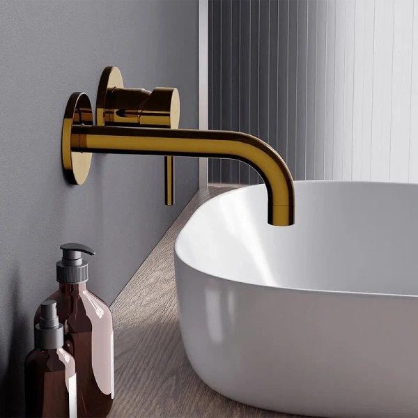 Смеситель для раковины Damixa Scandinavian Pure золото 360260600 (детальная фотография), современные, hi-tech