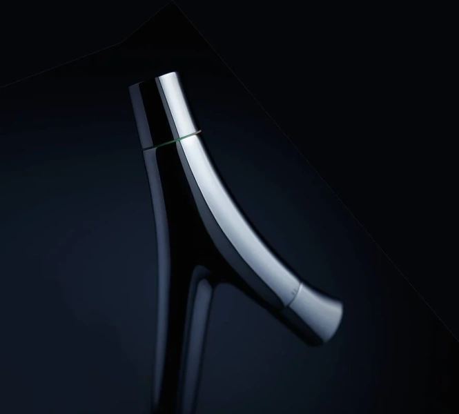 Смеситель для раковины Axor Starck Organic 12011000 (детальная фотография), округлая форма