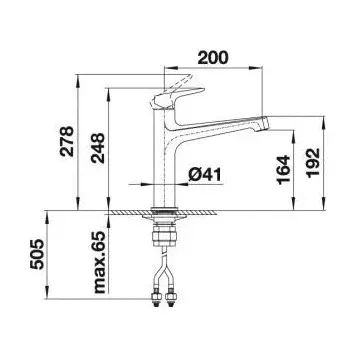 Смеситель для кухни Blanco Felisa (детальная фотография), высокие, округлая форма