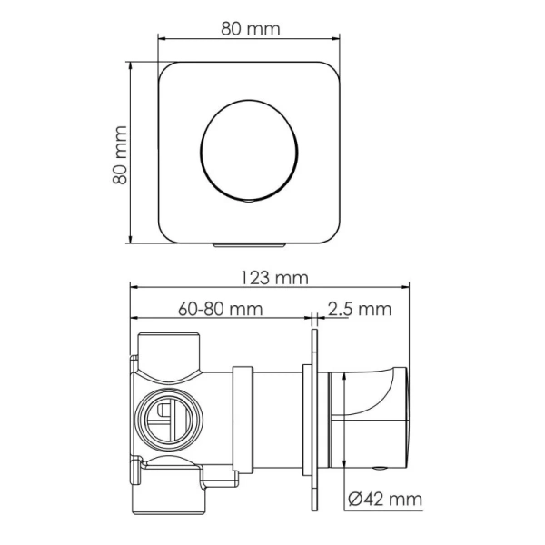 Переключатель потоков WasserKRAFT Havel на 3 выхода A283 (детальная фотография), по запросу