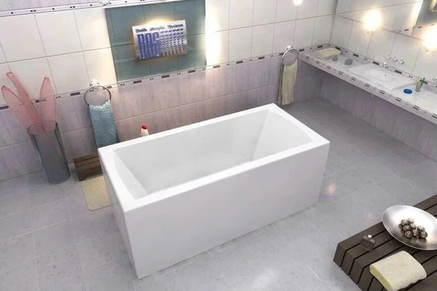 Ванна акриловая  BAS Индика 170х80 без гидромассажа В 00013 (детальная фотография), современныe, hi-tech