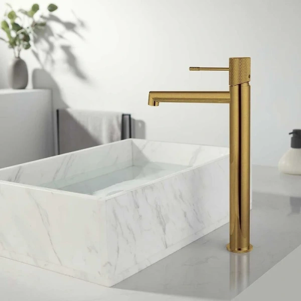 Смеситель для раковины Vincea Desire брашированное золото VBF-1D2BG (детальная фотография), золото