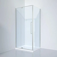 Душевой уголок Black&White Stellar Wind 90x90 см профиль хром, стекло прозрачное