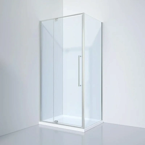 Душевой уголок Black&White Stellar Wind 90x90 см профиль хром, стекло прозрачное - фото 1