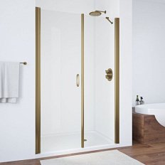 Душевая дверь профиль бронза стекло прозрачное Vegas-glass
