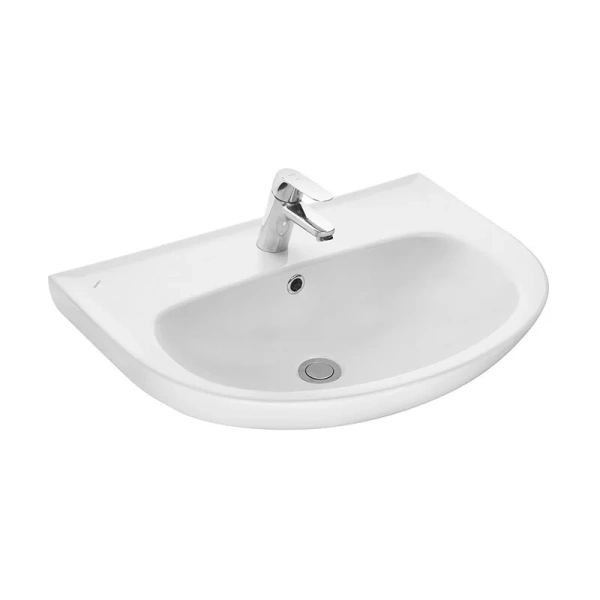 Раковина Santeri Прайм 66 см c отверстием под смеситель 131176S0011B0 (детальная фотография), подвесные, на пьедестал, пристенные