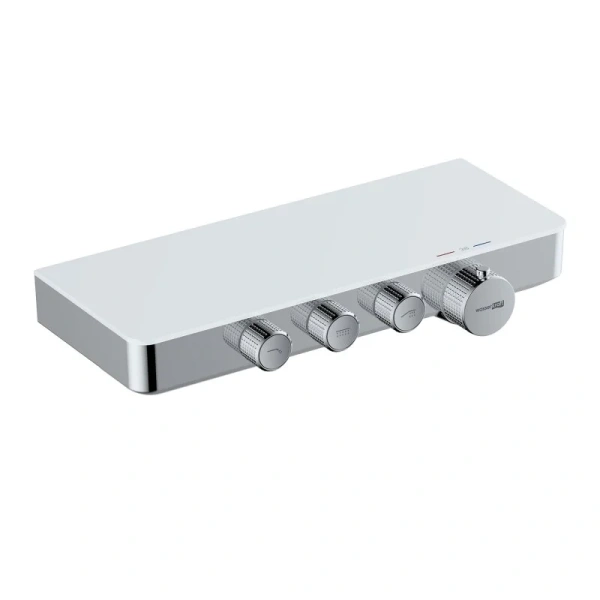 Смеситель для ванны WasserKRAFT Mindel хром/белый 8599 Thermo (детальная фотография)