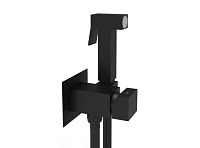 Гигиенический душ со смесителем Paffoni Tweet Square встраиваемый, черный матовый