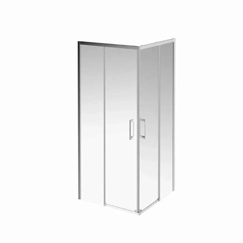 Душевой уголок Kerama Marazzi Vetro 90x90 см профиль хром стекло прозрачное - фото 1