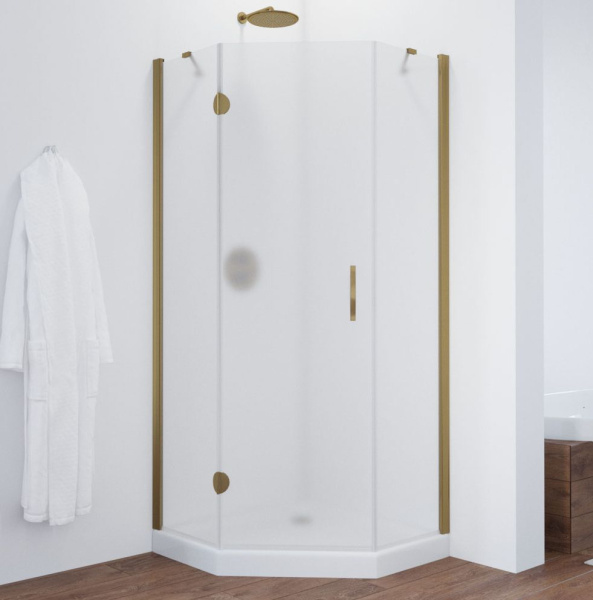 Душевой уголок стекло сатин Vegas-glass AFA-Pen 90 10 L (детальная фотография), 90х90