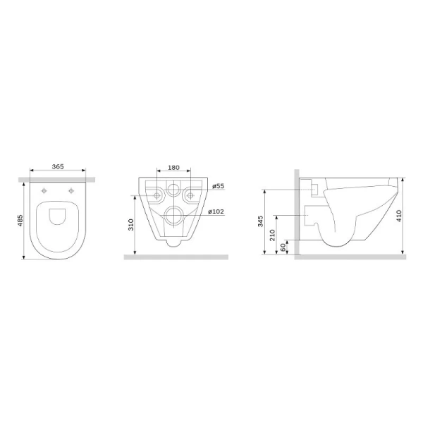 Унитаз подвесной Am.Pm Spirit 2.0 с микролифтом белый матовый C701700MWSC (детальная фотография), подвесные, встраиваемые