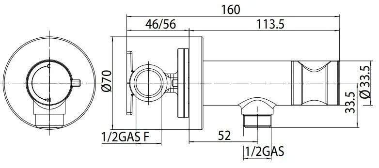 Гигиенический душ со смесителем Bossini Talita E37006B.030 (детальная фотография), для туалета