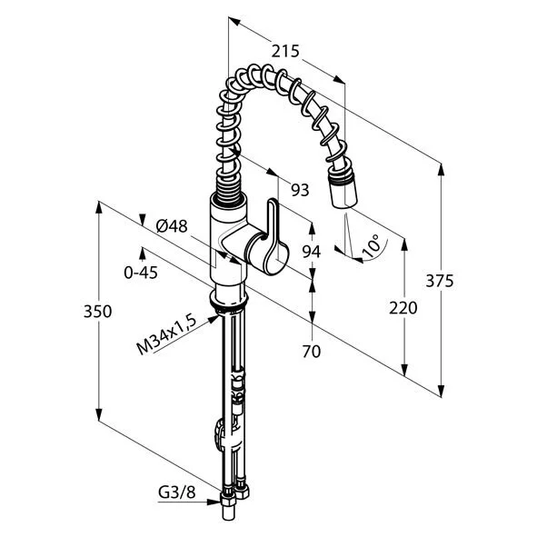 Смеситель для кухни Kludi Bingo Star хром 428550578 (детальная фотография), для кухни