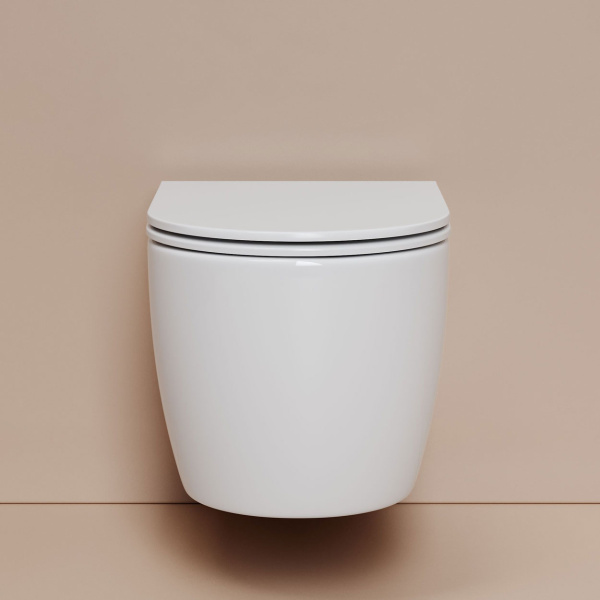 Унитаз подвесной Ceramicanova Noe сиденье микролифт CN4011T (детальная фотография), без бачка, со скрытым бачком