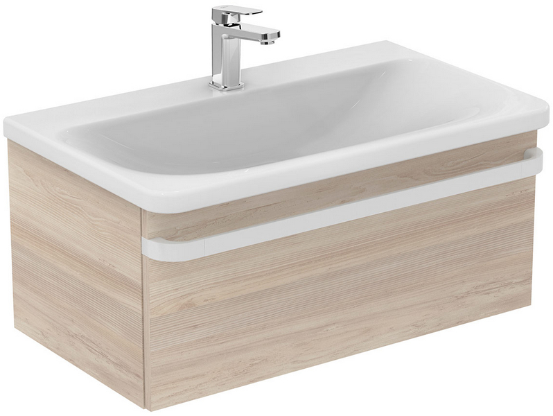 Тумба с раковиной подвесная Ideal Standard Tonic II R4303 80 см с 1-м ящиком (детальная фотография)