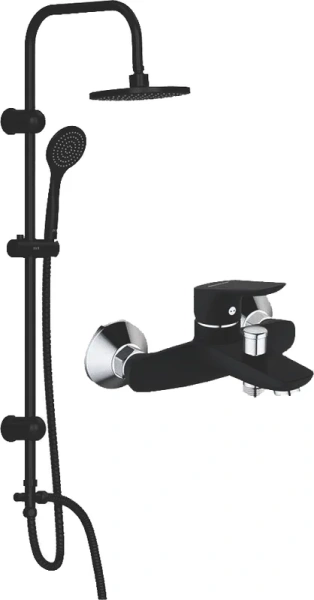 Душевой комплект Dorff Comfort черный D0708010BL (детальная фотография)