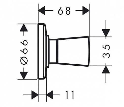 Запорный вентиль Hansgrohe Logis 71970000 (детальная фотография), по запросу