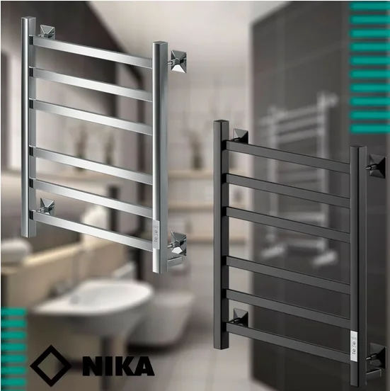 Полотенцесушитель электрический Ника Step 60х50 см черный матовый STEP-1 60/50 черн мат U (детальная фотография), настенные