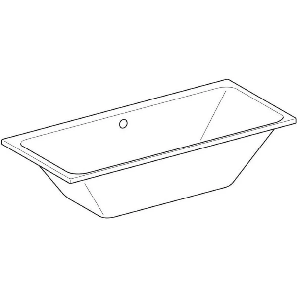 Ванна акриловая Geberit myDay 650580000, 180 х 80 см, белая (детальная фотография), приставные, встраиваемые