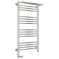 Полотенцесушитель электрический левый, с полкой цвет без покрытия Сунержа Богема 2.0 1000х500