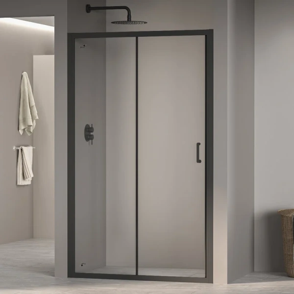 Душевая дверь в нишу RGW Passage PA-14B 130 см профиль черный, стекло прозрачное 41081413-14 (детальная фотография)