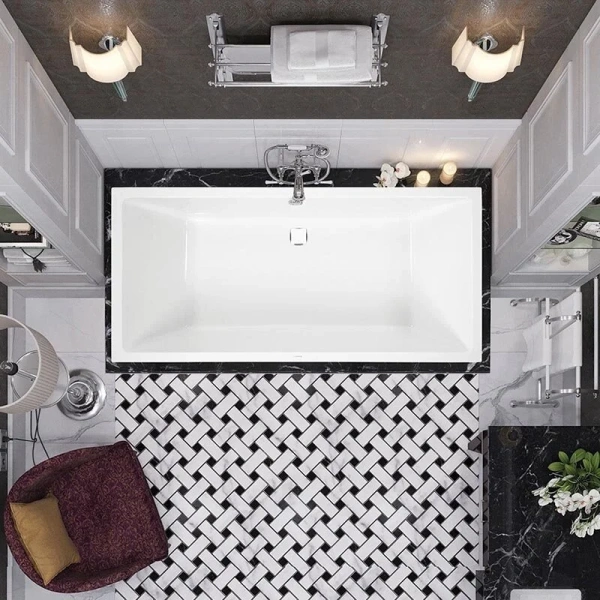 Ванна акриловая Vagnerplast Cavallo 190×90 см белая VPBA190CAV2X-04 (детальная фотография), современныe, hi-tech