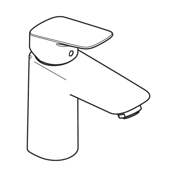 Смеситель для раковины Hansgrohe Logis черный матовый 71107670 (детальная фотография), с донным клапаном
