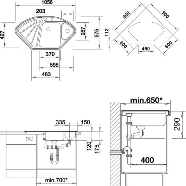 Мойка для кухни, сталь с зеркальной полировкой, Blanco Delta-IF 523667 (детальная фотография), из нержавеющей стали, стальные, металлические index_1