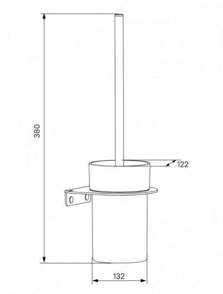 Ершик IDDIS Noa черный матовый NOABLG0i47 (детальная фотография), современные, hi-tech