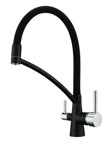 Смеситель для кухни Paulmark Siegen черный металлик - фото 6