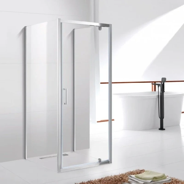 Душевой уголок Cezares Molveno 80x90 см профиль хром стекло прозрачное MOLVENO-BA2-80/90-C-Cr-IV (детальная фотография)