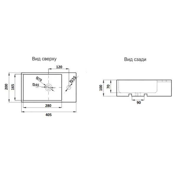 Схема (детальная фотография), подвесные, накладные (на столешницу), пристенные