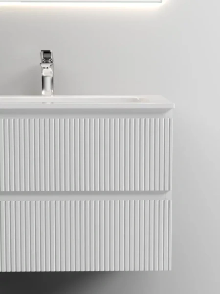 Тумба под раковину подвесная Sancos Snob T 100 см bianco SNT100W (детальная фотография), окрашенные