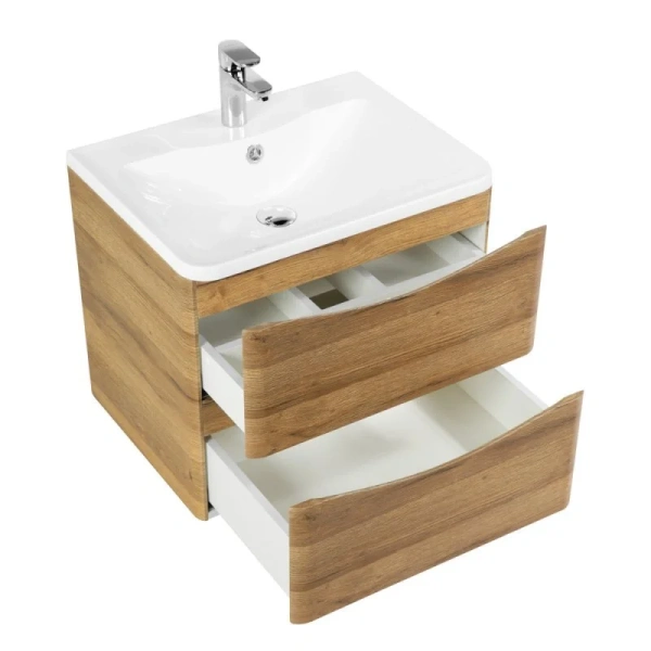 Тумба под раковину подвесная BelBagno Acqua 60 см rovere rustico ACQUA-600-2C-SO-RR (детальная фотография)