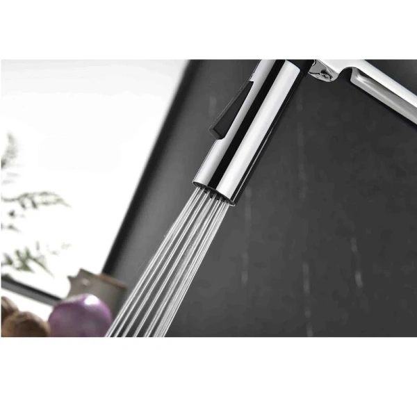 Смеситель для кухни Paulmark Barrel хром Ba214029-CR (детальная фотография), высокие, из латуни, округлая форма