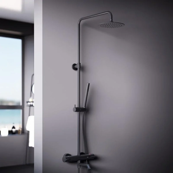 Душевая стойка Damixa Scandinavian Pure черная 936810300 (детальная фотография), черные