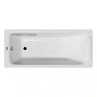 Чугунная ванна Vinsent Veron Italon VIT1707045-AS, 170 x 70 см, с антискользящим покрытием, цвет белый