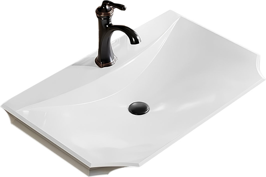 Раковина мебельная Aqwella LaDonna 70 см литьевой мрамор LAD.07.04.D (детальная фотография)