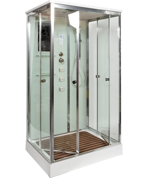 Душевая кабина Deto V 120х90 см средний поддон V1215 (детальная фотография), со средним поддоном