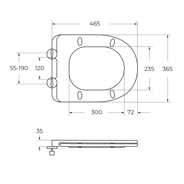 Унитаз подвесной Cezares Relax безободковый CZR-3806-53-TH-TOR/SC (детальная фотография), белые index_1