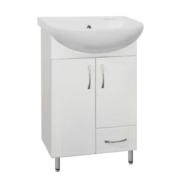 Тумба с раковиной напольная Style Line Эко Стандарт ЛС-00000095 50 см с ящиком (детальная фотография)