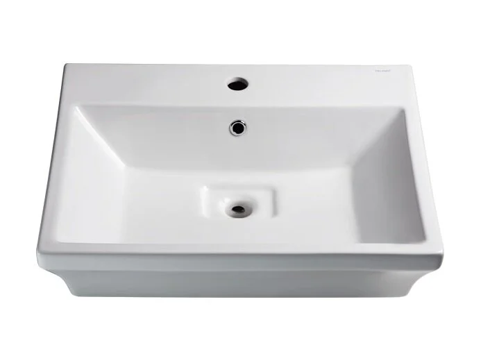 Раковина Bravat Phillis C22192W-1-ENG 60 см (детальная фотография), накладные (на столешницу), пристенные