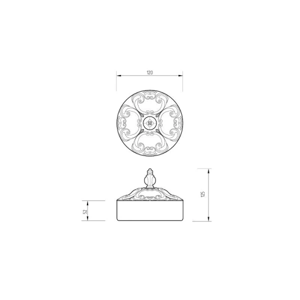 Стакан для ванной Migliore Elisabetta хром 17023 (детальная фотография), классические, ретро, декорированные